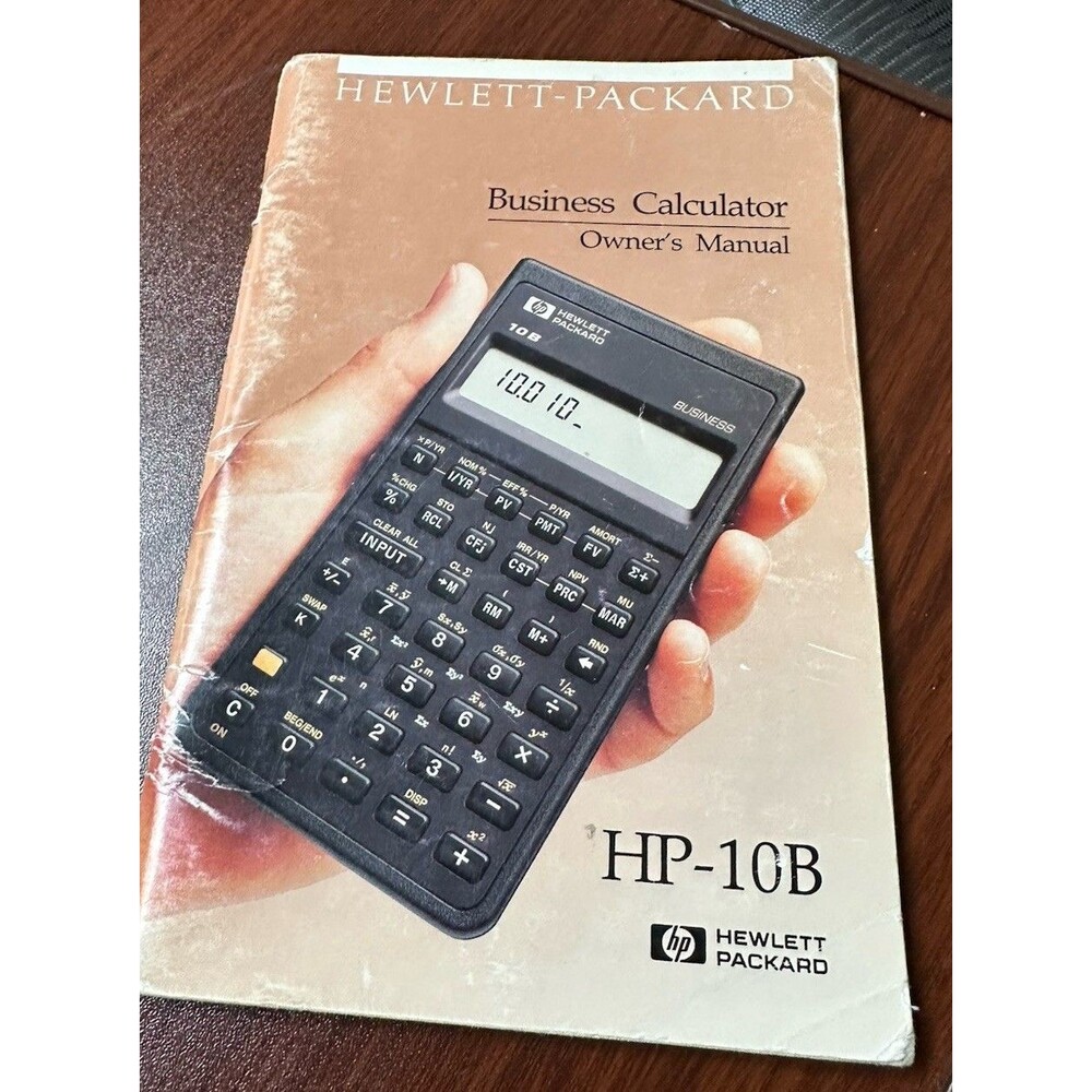 HP-10B Business Calculator Owner's Manual 1989 2nd edition